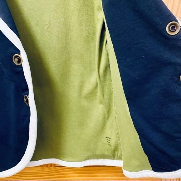 Soft Brand Organic snaps Blue Green Suit Jacket M - Picture 5 of 6